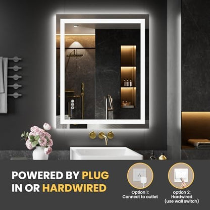 LOAAO 28"X36" LED Bathroom Mirror with Lights, UL Listed