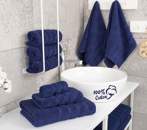 American Soft Linen 100% Cotton Luxury Turkish Towels, 6 Piece Towel Set