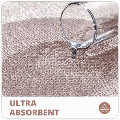 Bosap Bath Mat,Ultra Thin Bathroom Runner Rugs,Large Bath Mats for Bathroom,Quick Dry,Non-Slip,Machine Washable,Low Pile,Bath Rug,Shower Outside,Sink,Home Decor Accessories.Beige,3'x6'(36x72inch)