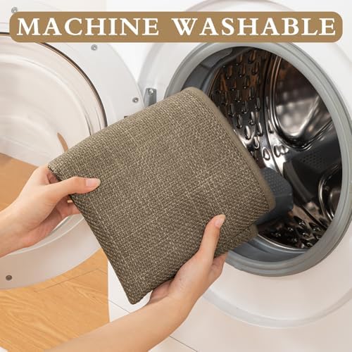 YIHOUSE Bathroom Rugs Thin Bath Mat Sets 4 Pieces Quick Dry,Brown