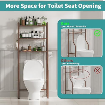3-Tier Over Toilet Storage, Anti-Tip, Bronze