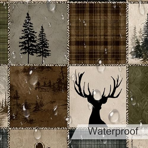 Rustic Cabin Shower Curtain, 72W X 78L inches