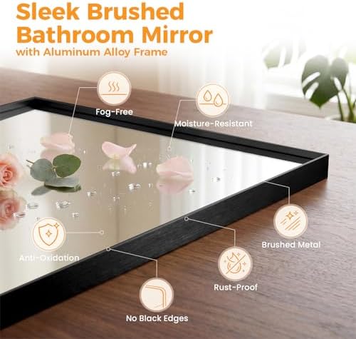Sweetcrispy Bathroom Mirrors for Over Sink, 22" x 30" Rectangle Wall Mirror