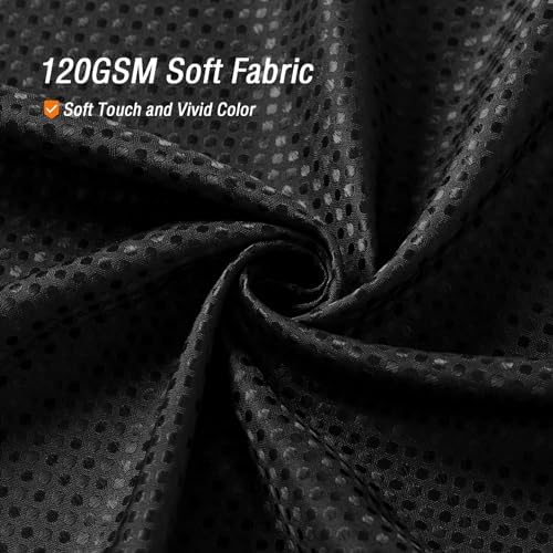 Gibelle Small Stall Black Fabric Shower Curtain, Hotel Style, 36 x 72