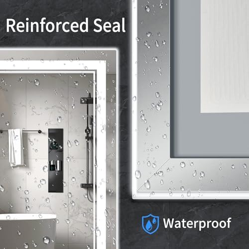 32"x30" LED Bathroom Mirror with Lights,Anti-Fog,3 Color Modes