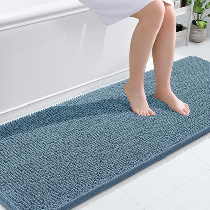 OLANLY Bathroom Runner Rugs 70x24, Extra Soft Absorbent Chenille Bath Rugs