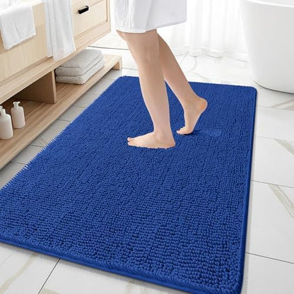 OLANLY Large Bathroom Rugs 59x35, Extra Soft Absorbent Chenille Bath Rugs