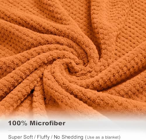 Smuge Extra Large Bath Towel Sheet Set 35x70 Inches - Oversized Highly Absorbent Towels Set,Jumbo Microfiber - Quick Dry, Lightweight,Super Soft for Bathroom,Hotel,SPA,Pack of 4 (Orange Red)