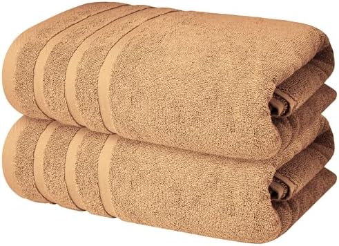 Infinitee Xclusives 100% Ring-Spun Cotton Bath Towels for Bathroom - Pack 2