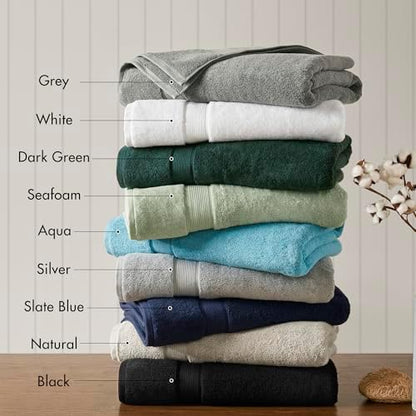 Madison Park Cotton Bath Sheet 2 Piece Oversized, 800GSM, 34" x 68" Seafoam