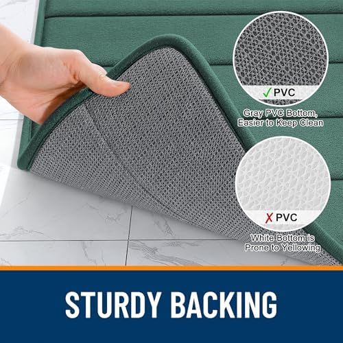 OLANLY Memory Foam Long Bathroom Rugs Runner 47x24, Super Soft Absorbent