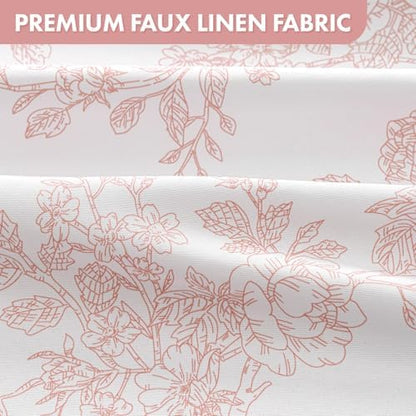 Spring Pink Floral Shower Curtain W72*L72 Inches Long