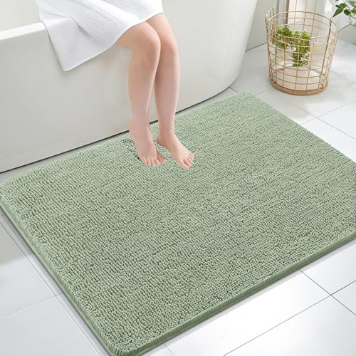 OLANLY Large Bathroom Rugs 40x32, Extra Soft Absorbent Chenille Bath Rugs