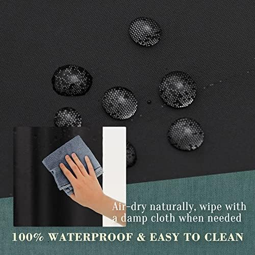 No Hook PEVA Shower Curtain or Liner, Standard Size 71 x 74, Black
