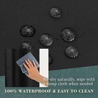No Hook PEVA Shower Curtain or Liner, Standard Size 71 x 74, Black