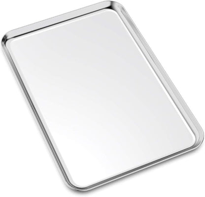 Large Set Baking Sheet and Cooling Rack Set, Bastwe 24L x 16W x 1H inch Professional Bakeware, Healthy & Nontoxic & Rustproof & Easy Clean