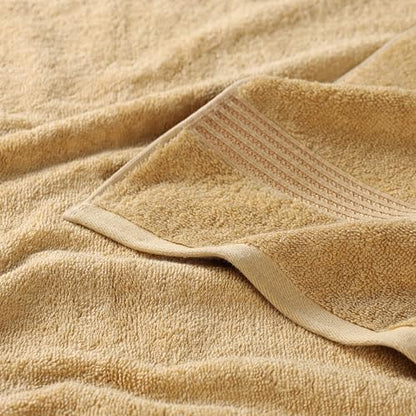 Superior Egyptian Cotton 8-Piece Towel Set, Assorted Towels for Home Bathroom, Guest Bath Decor Essentials, Includes 2 Bath, 4 Hand, 2 Face Towels/Washcloths, Quick Dry, Absorbent, Gold