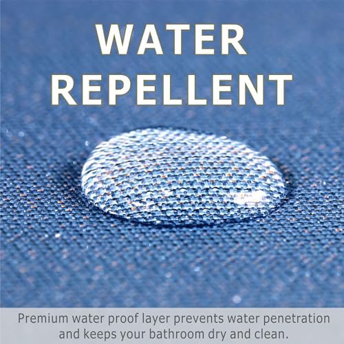Sky Blue Glitter Shower Curtain: Waterproof Washable Quick Dry, 78Lx72W