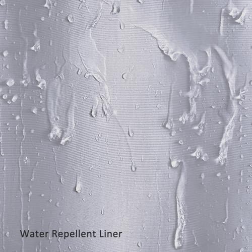 No Hook Shower Curtain Snap-in Fabric Replacement Liner Grey 71" W x 55" L