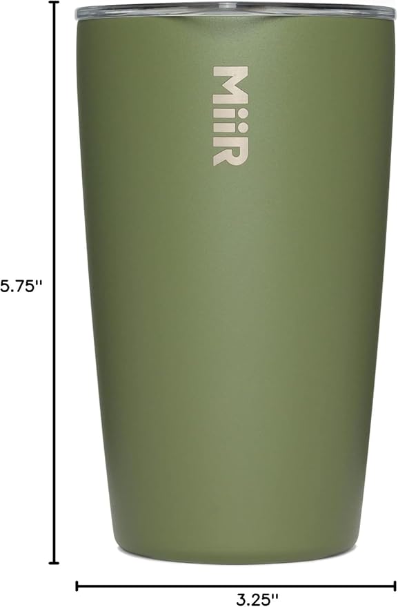 MiiR Tumbler, 12oz | Insulated Stainless Steel with Press Fit Slide Lid – Splash Proof Design, Holds Hot & Cold Beverages, Cup Holder Compatible