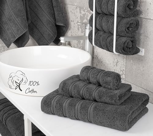 American Soft Linen 100% Cotton Luxury Turkish Towels, 3 Piece Towel Set