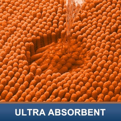 Smiry Bathroom Rugs 24X16, Luxury Chenille Extra Soft Absorbent Bath Mat