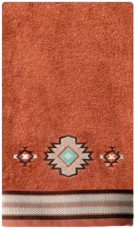 SKL Home Southwest Sunset Bath Towel, 100% Cotton, Embroidered, Rust