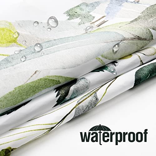 Gibelle Sage Green Eucalyptus Shower Curtain, Floral Print, 72x78