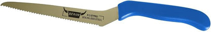 Berox Chef Junior 5 Inches Blade Kitchen Cutting Slicing Knife Offset Handle (Blue)