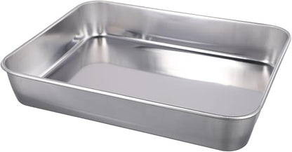 Sheet with Cooling Rack Set, Stainless Baking Sheet Tray Cooling Rack Cover, Kitchen Nonstick Baking Pans Set for Kitchen Storage(26x20x5cm)