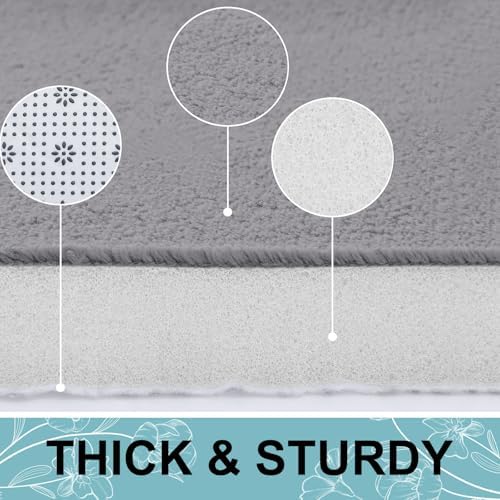 Smiry Memory Foam Bath Mat 24x16, Extra Soft and Absorbent Bathroom Rugs