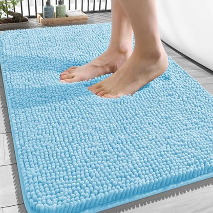 OLANLY Bathroom Rugs 34x21, Extra Soft Absorbent Chenille Bath Rugs
