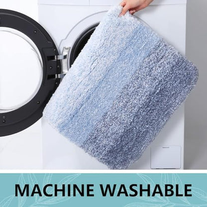 Arotive Microfiber Bathroom Rugs, Shaggy Soft Absorbent Bath Rug, 34x21