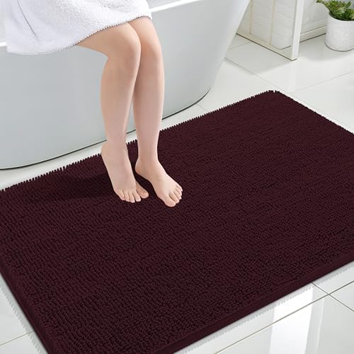 OLANLY Large Bathroom Rugs 44x32, Extra Soft Absorbent Chenille Bath Rugs
