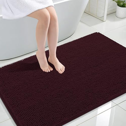 OLANLY Large Bathroom Rugs 44x32, Extra Soft Absorbent Chenille Bath Rugs