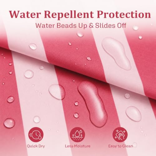 Ohocut Vertical Striped Shower Curtain, Cute Retro Vintage Stripe Farmhouse Bathroom Shower Curtain, Waterproof Polyester Fabric Modern Shower Curtain for Bathroom 72x72 Inches (Double Pink)