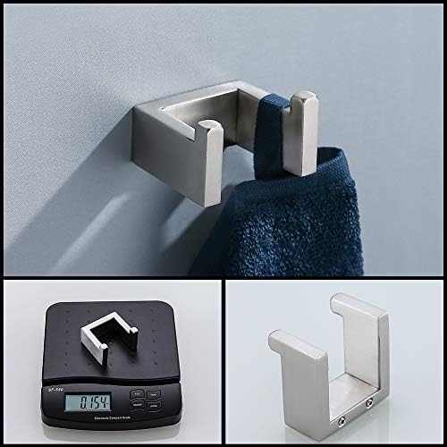 4 Pieces Bathroom Hardware Accessories Set Towel Bar Towel Holder Robe Hook Toilet Paper Holder Stainless Steel,Q8-P4BR