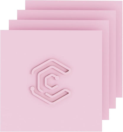 4 Pack Pre-Painted Colored Plywood Sheets,12x12x1/8 Inch (3mm) Basswood Board,Ideal for Laser Cutting, Engraving, DIY Crafts, Ornaments, Models Making (Pink)