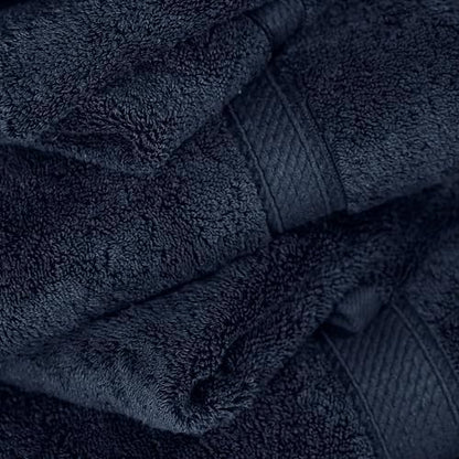 SUPERIOR Egyptian Cotton Ultra Plush & Absorbent, 12 Piece Set, Navy Blue