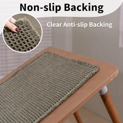 Waffle Bath Mat, Boho Bathroom Rugs Non Slip Washable, 20" x 32"