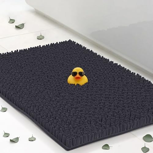 Standard Chenille Bath Mats 34"x21", Plush Absorbent Quick Dry, Soft & Machine Washable, Non Slip Carpet for Bathroom, Thick Bathroom Rugs, Shower Restroom Rug Mat, Alfombras De Bano, Bathrugs