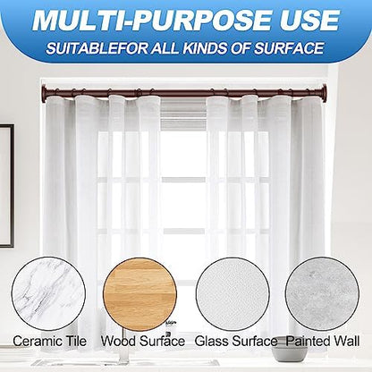 CorkLatta Bronze Shower Curtain Rod 31 to 92 Inch,1 Inch Diameter Adjustable Spring Tension Stainless Steel Telescoping Rod,Easy Install,No Rust