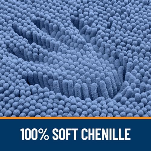 OLANLY Bathroom Rugs 34x21, Extra Soft Absorbent Chenille Bath Rugs