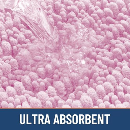 Smiry Bathroom Rugs 30X20, Extra Soft Rubber Backing Chenille Bath Mats