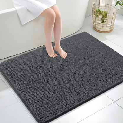 OLANLY Large Bathroom Rugs 40x32, Extra Soft Absorbent Chenille Bath Rugs