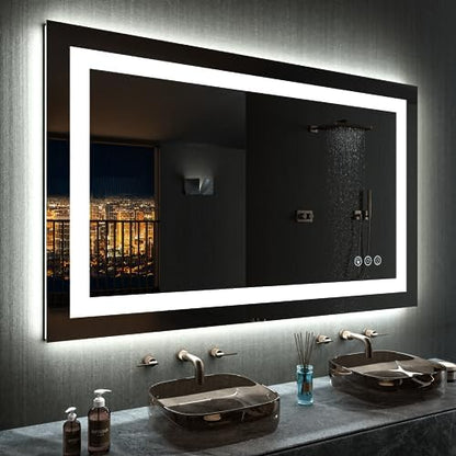 LOAAO 48"X28" LED Bathroom Mirror with Lights, UL Listed