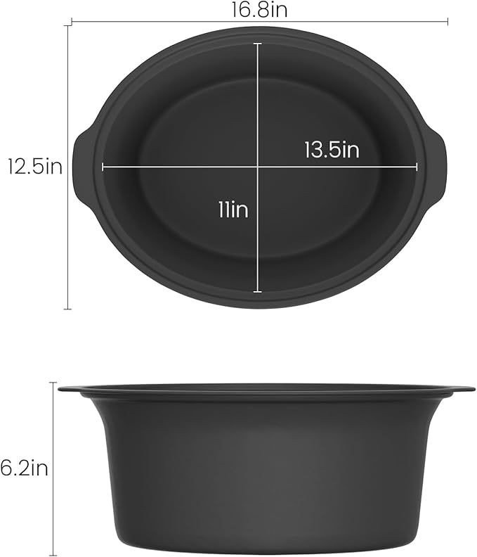 HOMECOOKIN Slow Cooker, Extra Large 10 Quart Programmable Slow Cookers with Timer, Dishwasher Safe Glass Lid & Crock, Kitchen Appliance for Families and Gatherings, Grey