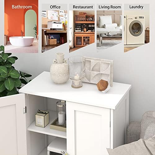 TaoHFE White Bathroom Storage Cabinet,Bathroom Cabinets Freestanding
