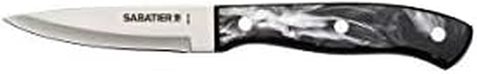 Sabatier Triple Riveted Paring Knife, 3.5-Inch, High-Carbon Stainless Steel, Razor-Sharp Kitchen Knife to Cut Fruit, Vegetables and more, Black