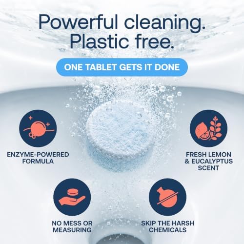 Fab Tab Toilet Bowl Cleaner Tablets, Lemon & Eucalyptus Scent, 90 Count